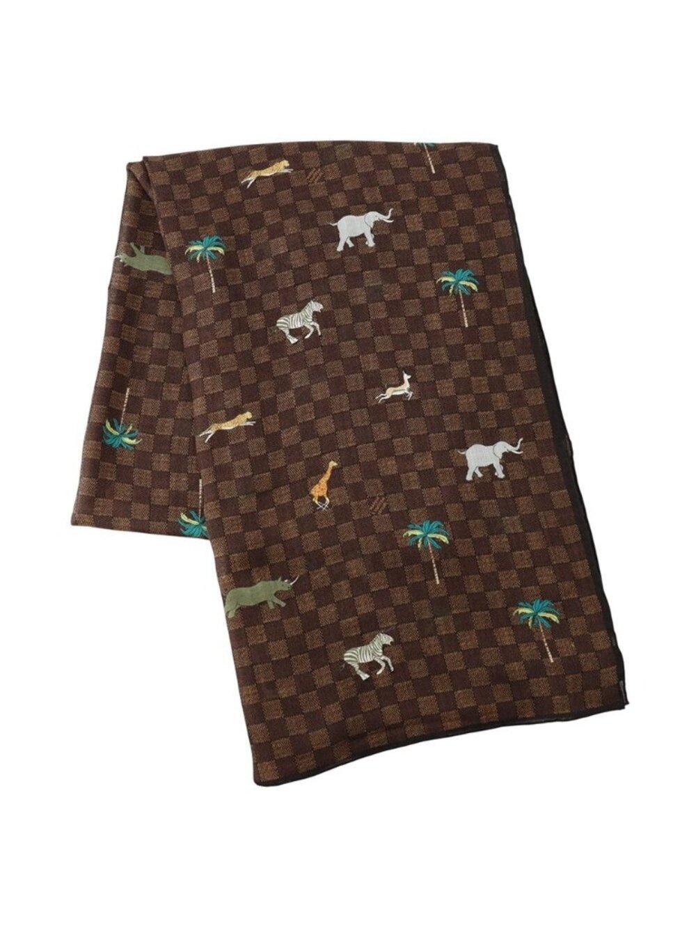 Louis Vuitton Shawl LV the Darjeeling Limited Damier Wool Scarf
